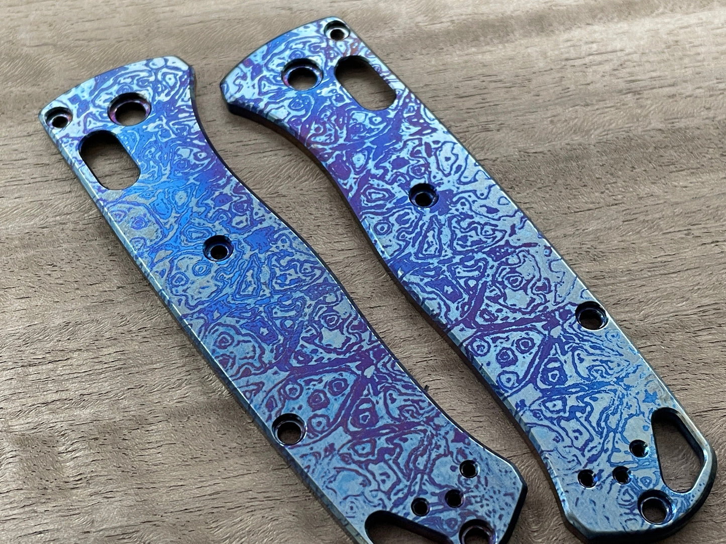 Blue ALIEN Titanium Scales for Benchmade Bugout 535