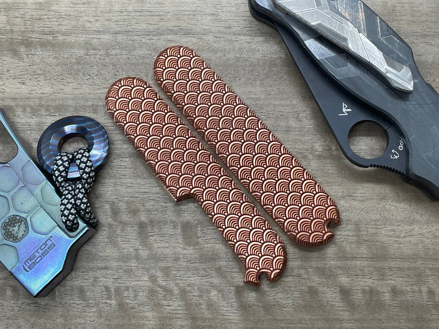 SEIGAIHA 91mm Copper Scales for Swiss Army SAK