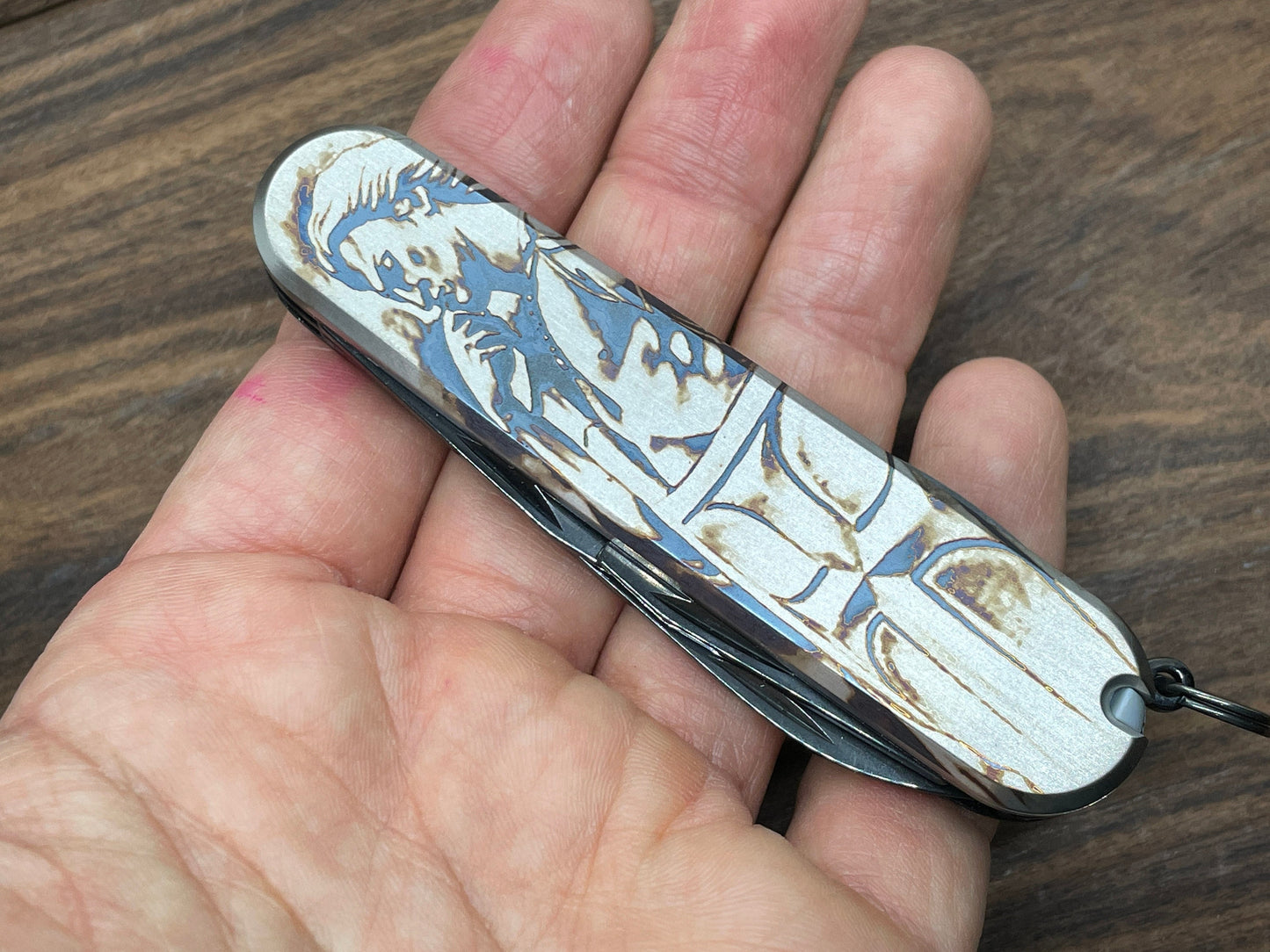 St. MICHAEL the Archangel 91mm Titanium Scales for Swiss Army SAK