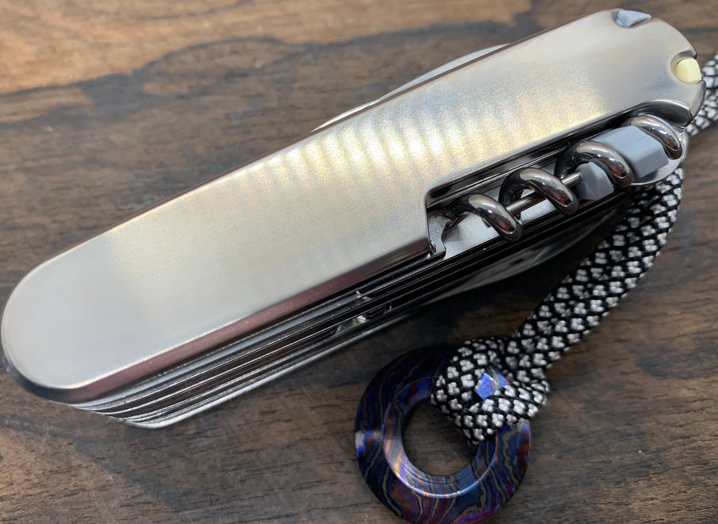 Polished 91mm Titanium Scales for Swiss Army SAK