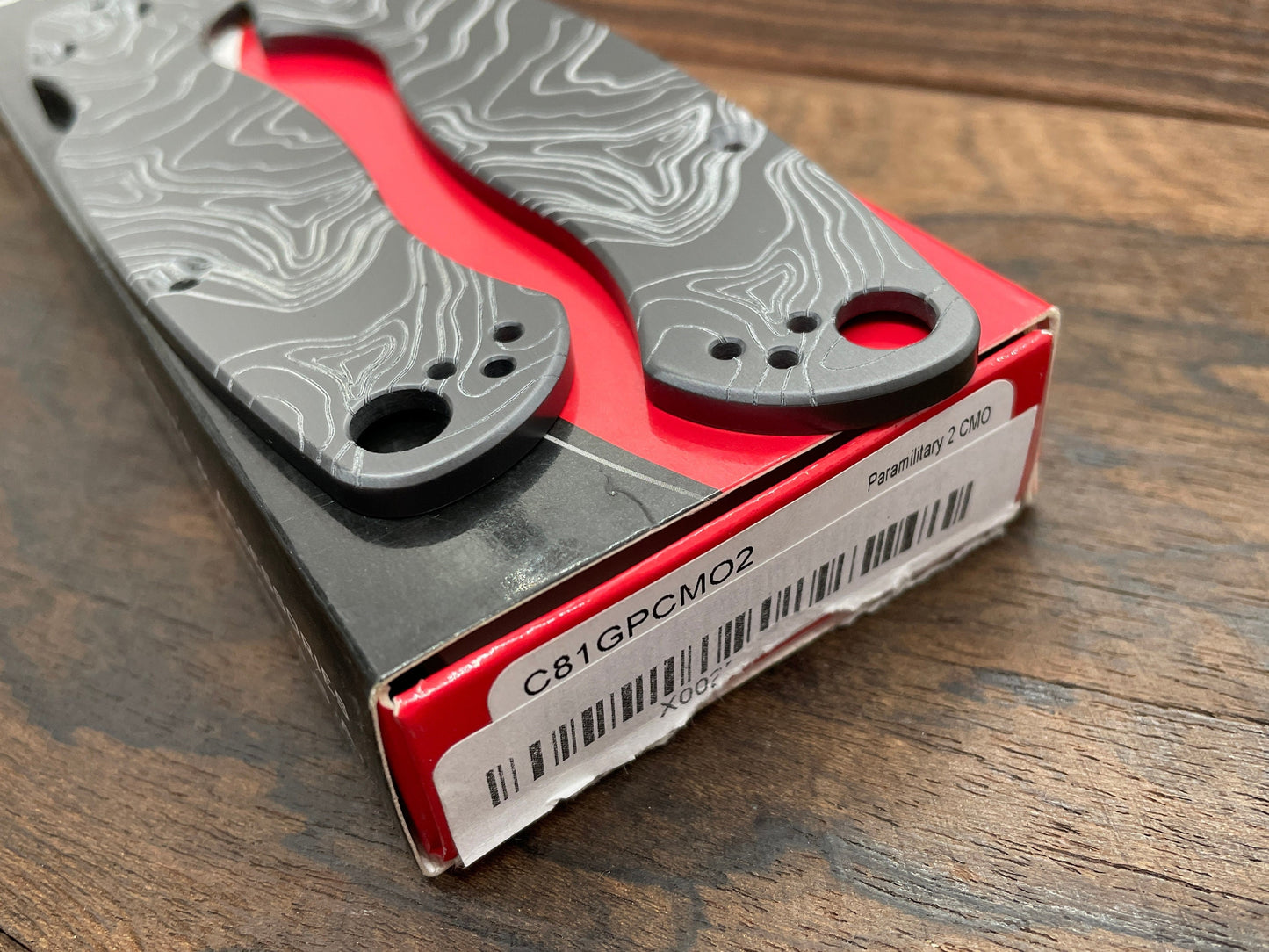 TOPO Engraved black Zirconium scales for Spyderco Paramilitary 2 PM2