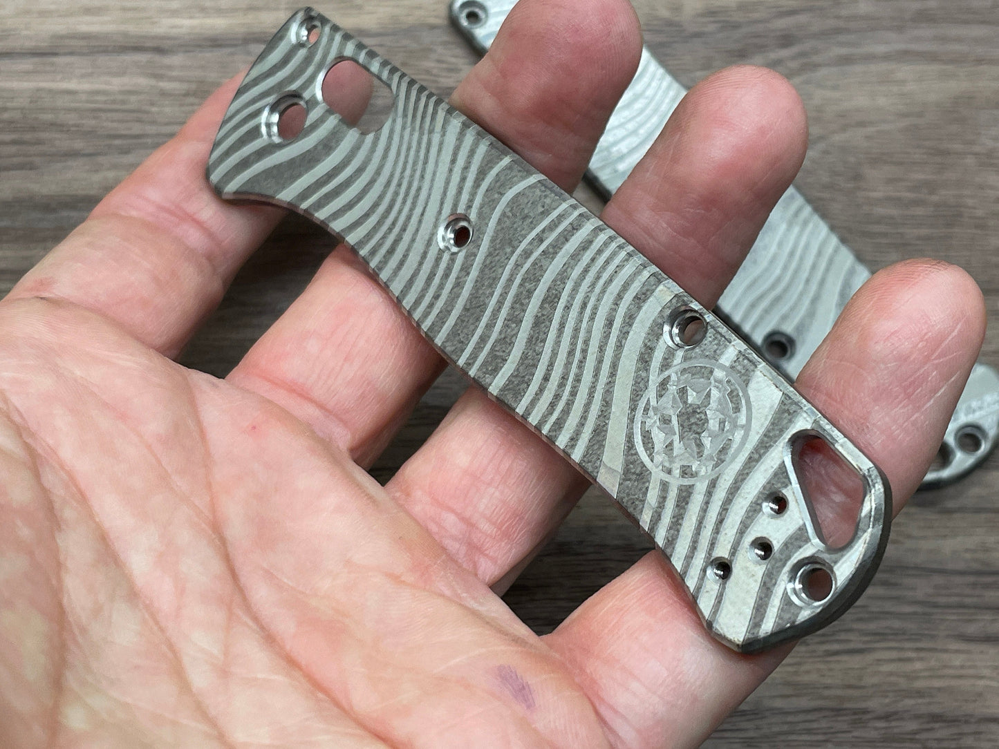 Battleworn BESKAR Mandalorian Titanium Scales for Benchmade Bugout 535