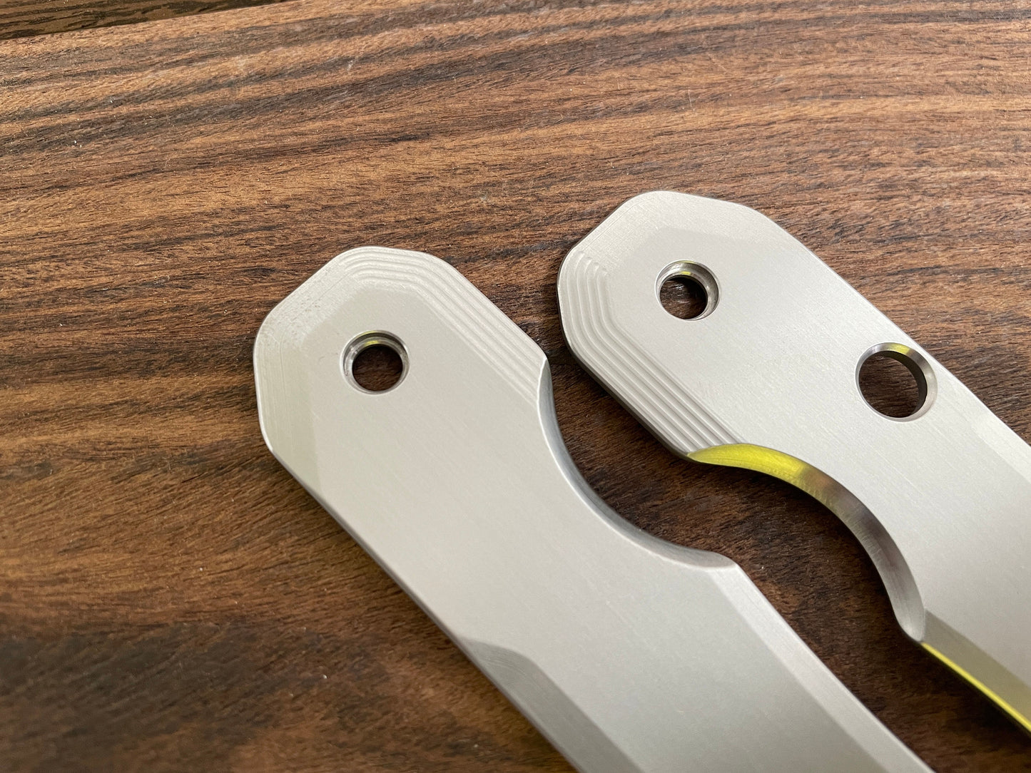 Brushed Titanium Scales for Spyderco SMOCK