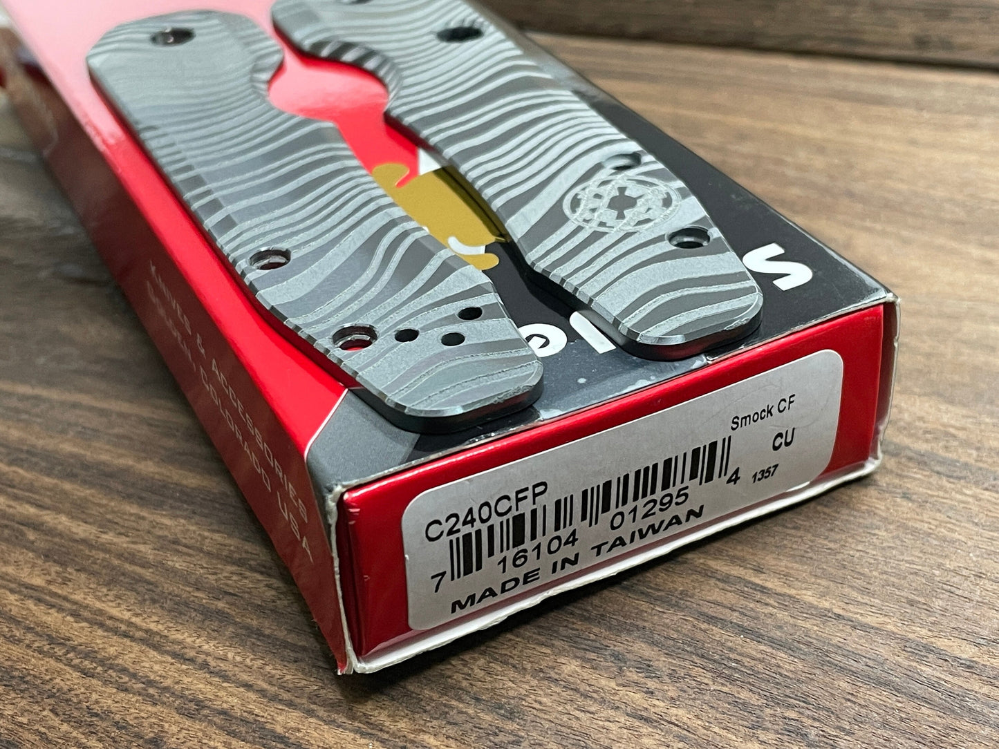 BESKAR MANDALORIAN Black Zirconium Scales for Spyderco SMOCK