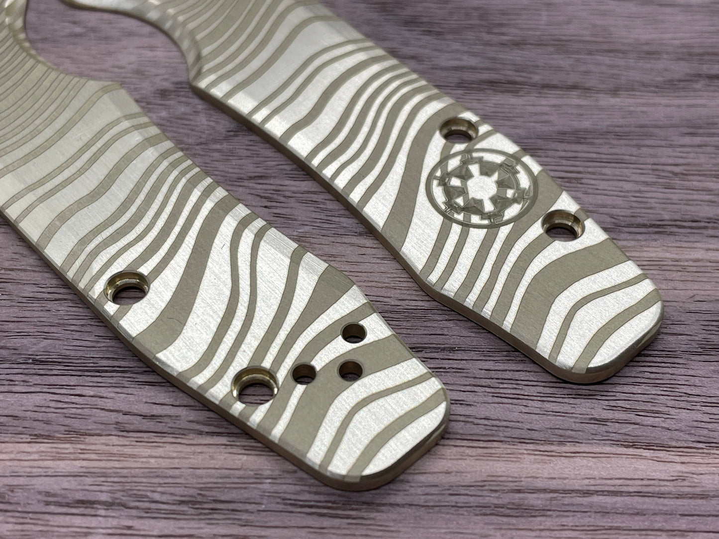 BESKAR Mandalorian Brass Scales for Spyderco SMOCK