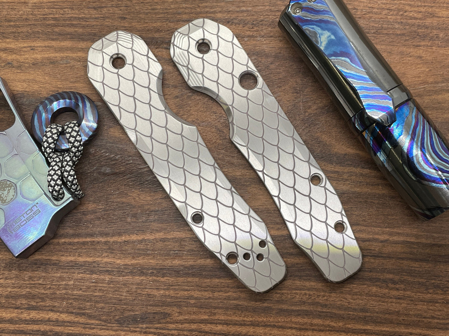 DRAGONSKIN Titanium Scales for Spyderco SMOCK