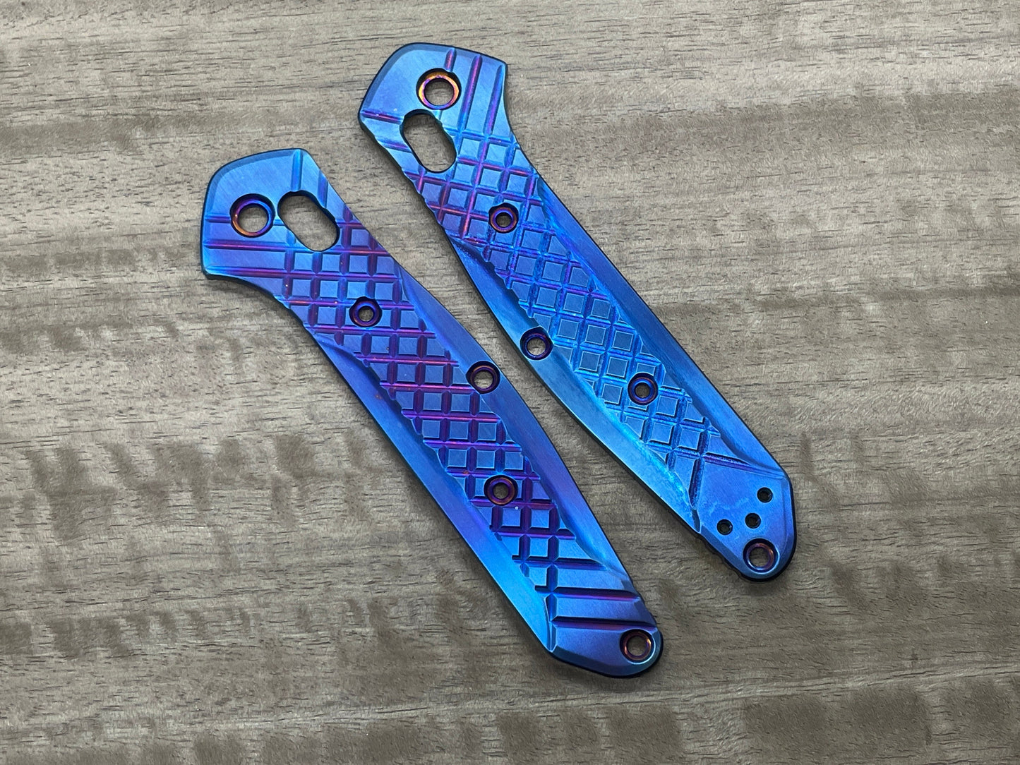 Flamed FRAG milled Titanium Scales for Benchmade 940 Osborne