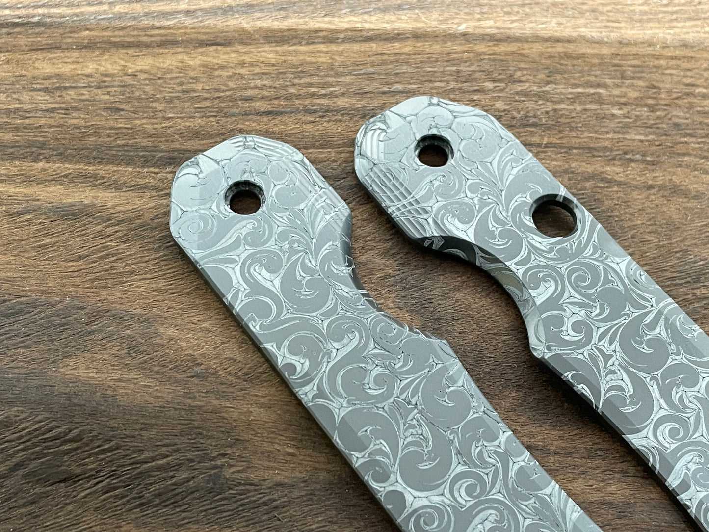 VICTORIA Black Zirconium Scales for Spyderco SMOCK