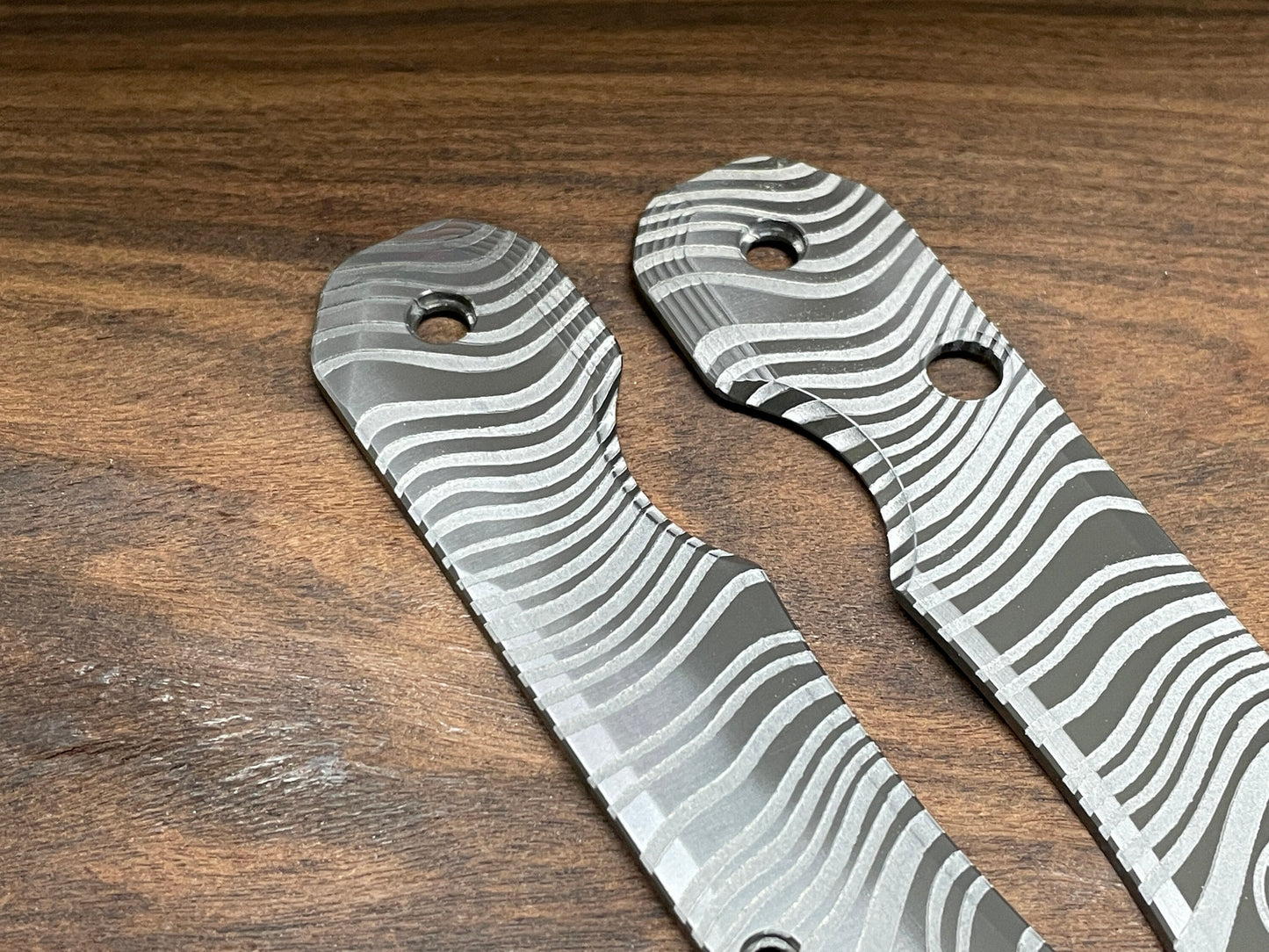 BESKAR MANDALORIAN Black Zirconium Scales for Spyderco SMOCK