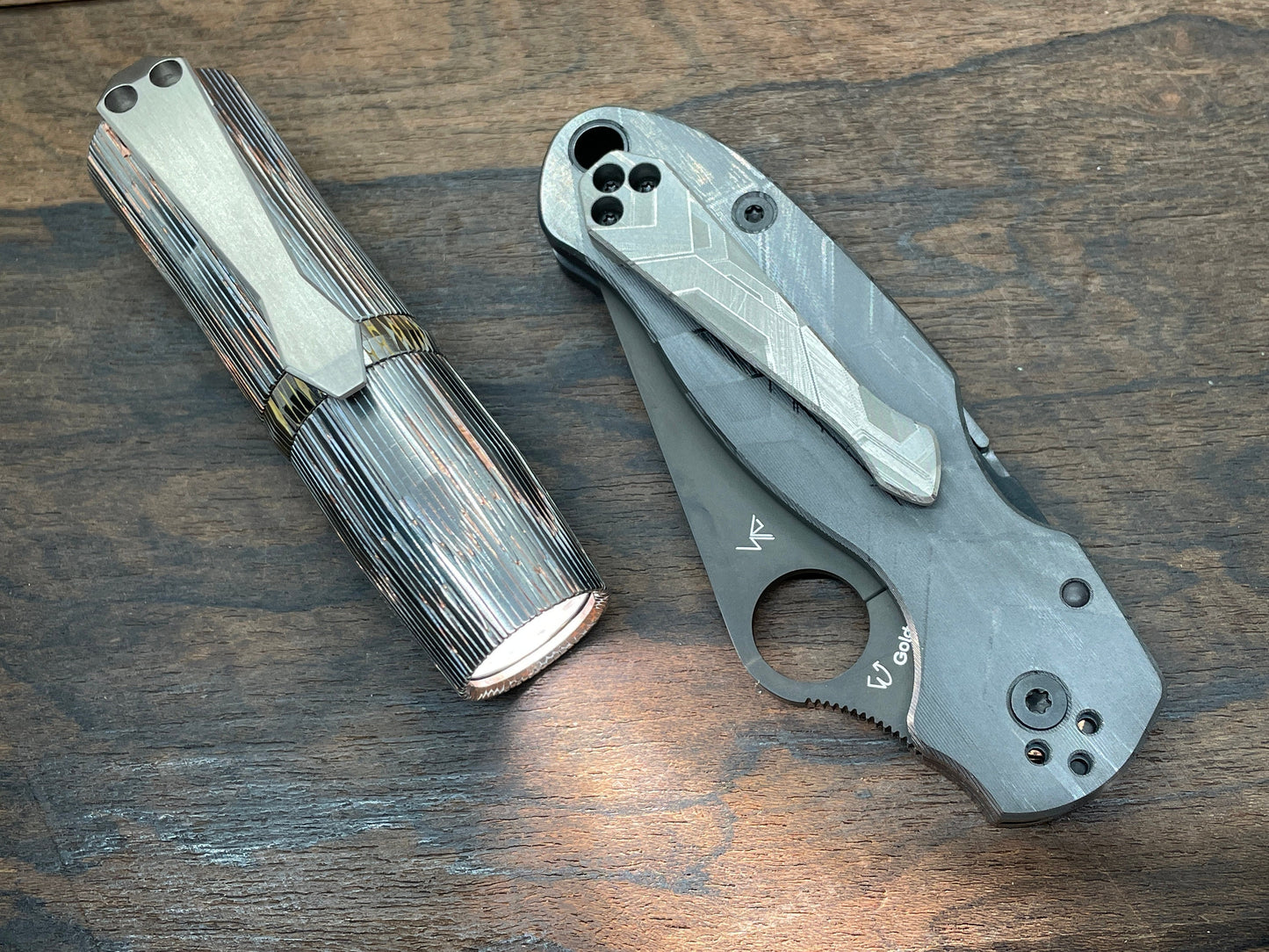 Etched SUPERCONDUCTOR EDC FLASHLIGHT