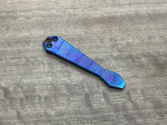 Dama Heimskringl Flamed Dmd Titanium CLIP for most Spyderco models