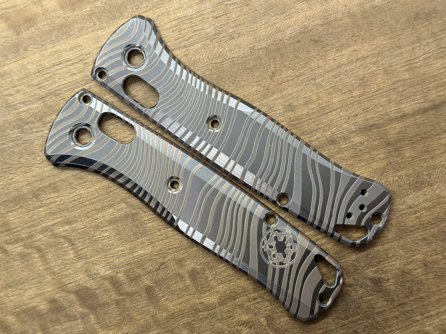 Black BESKAR MANDALORIAN Titanium Scales for Benchmade Bugout 535