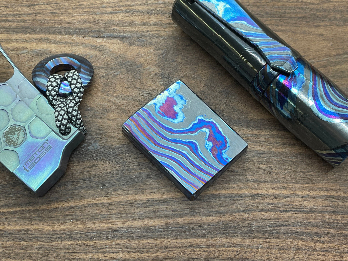 Handmade ZircuTi Black Timascus BILLET Worry Coin Custom