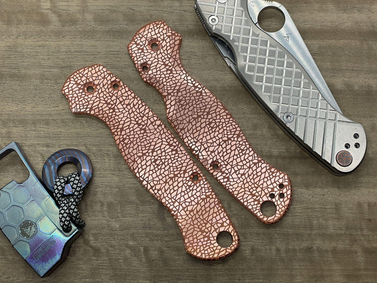 NEBULA Copper scales for Spyderco Paramilitary 2 PM2