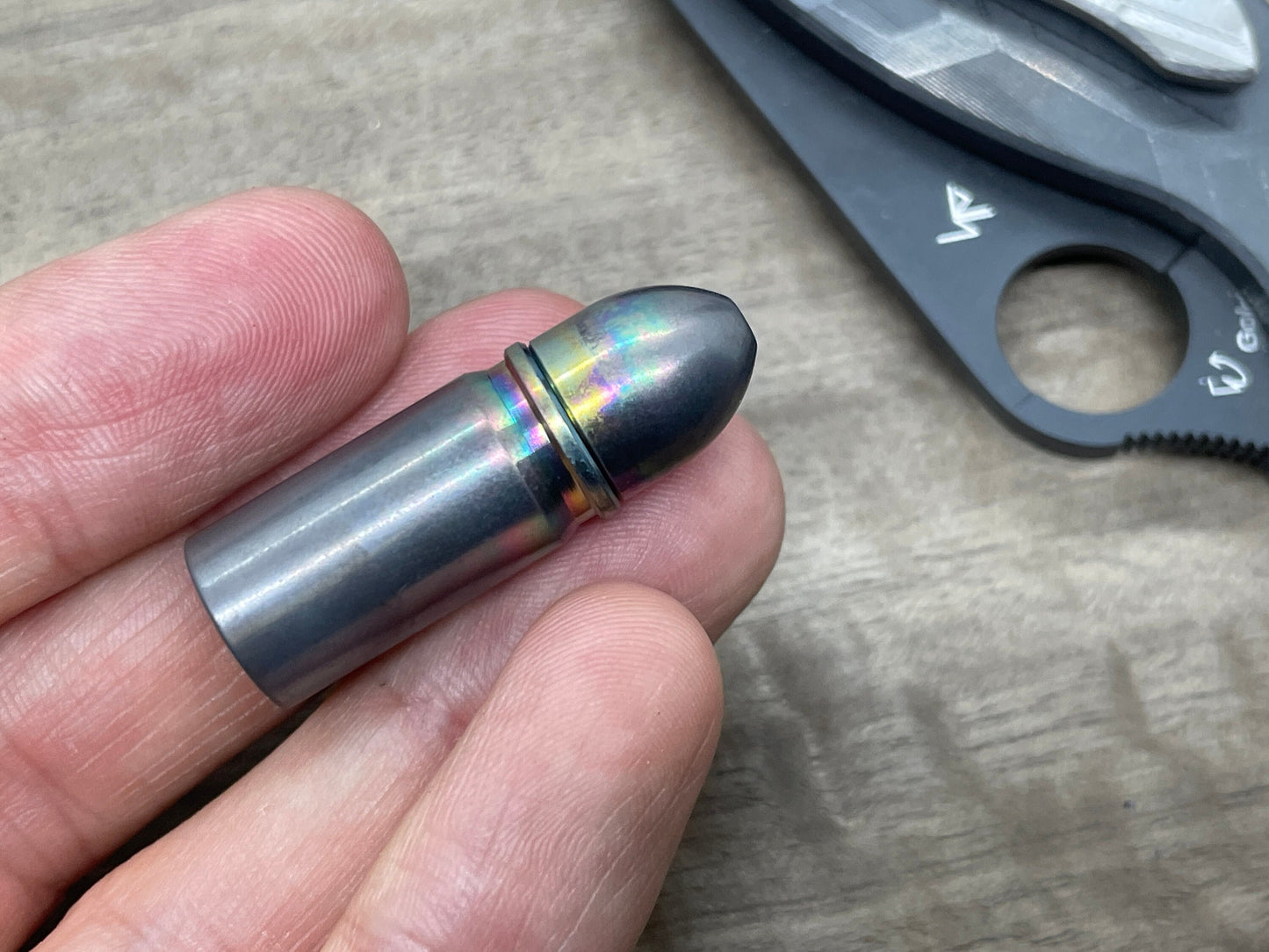 Dark Titanium HAPTIC-BULLET Haptic Slider ideas fidget Fridge magnet