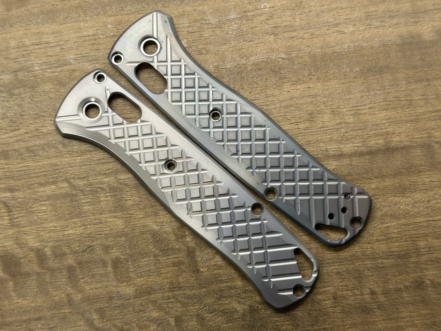 Dark-Gray FRAG cnc milled Titanium Scales for Benchmade Bugout 535