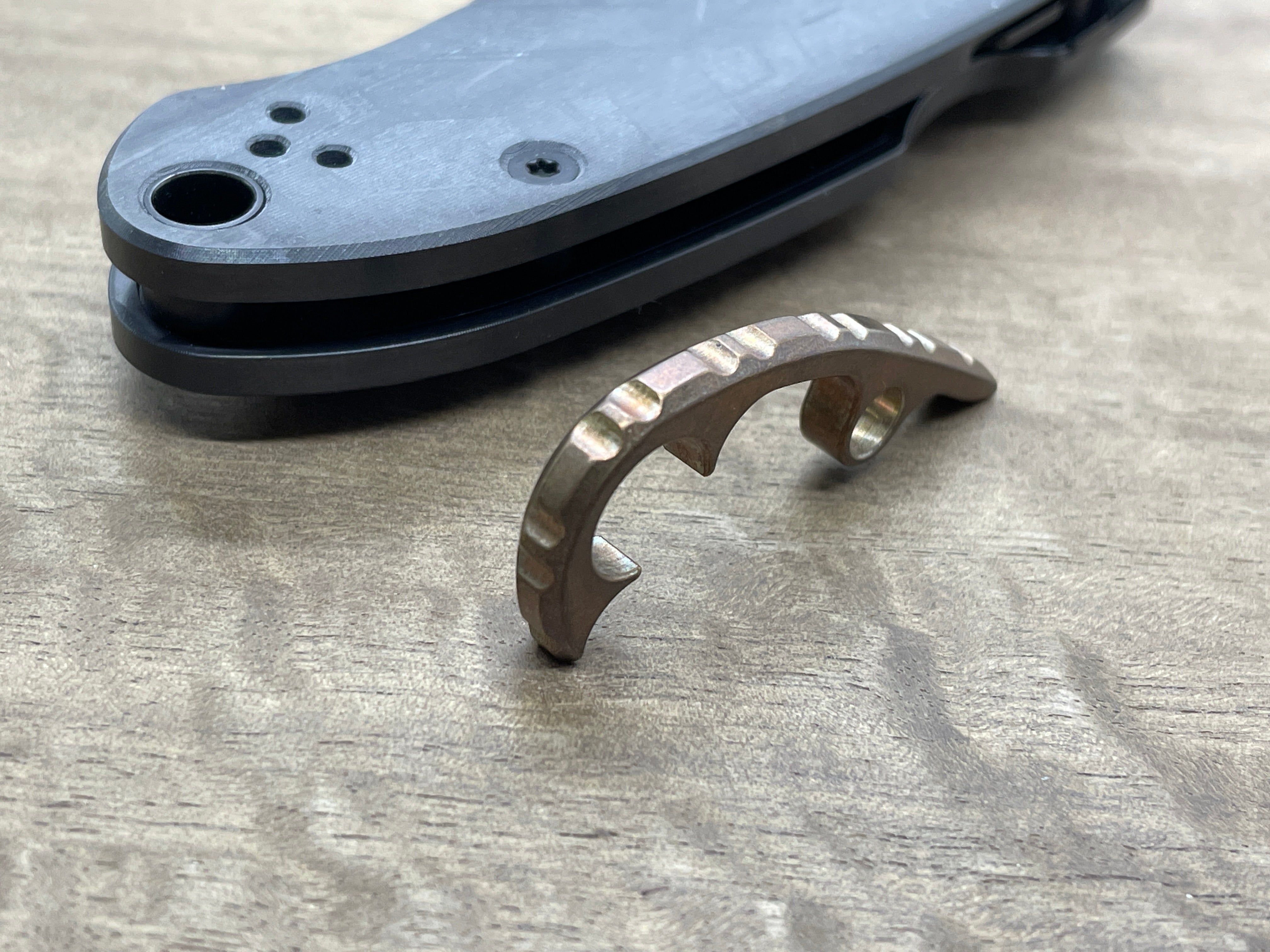 Brass Gear BACKSPACER for Spyderco PARA 3 MetonBoss