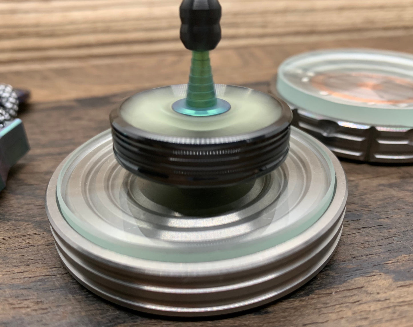 Titanium Spin base for Spinning Tops & Coins