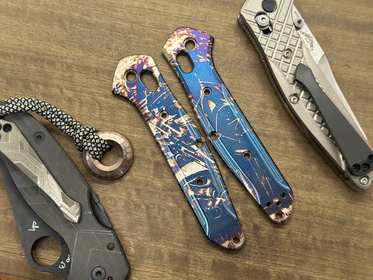 Star Wars heat ano engraved Titanium Scales for Benchmade 940 Osborne