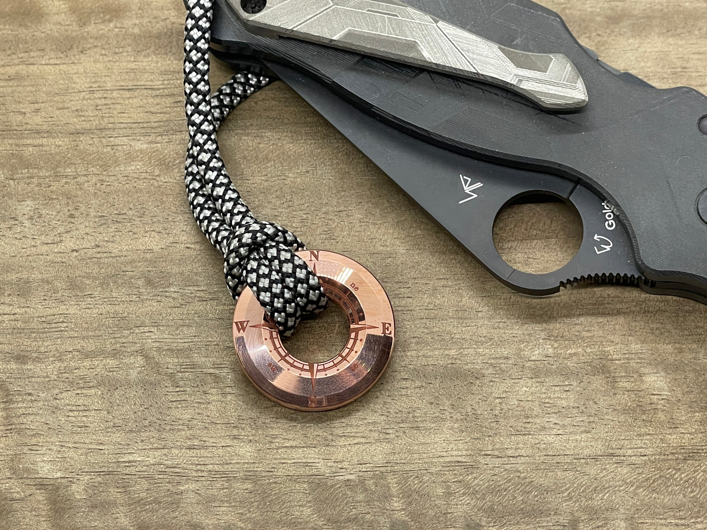 COMPASS Copper lanyard bead Paracord bead Beard bead