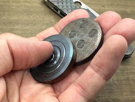 ORBITER Flamed HONEYCOMB Parallel position Magnets Stainless Haptic Coins Fidget