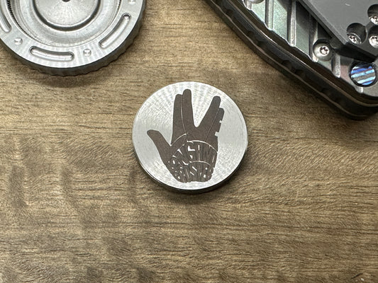 LIVE LONG and PROSPER Tungsten Coin for Billetspin Gambit