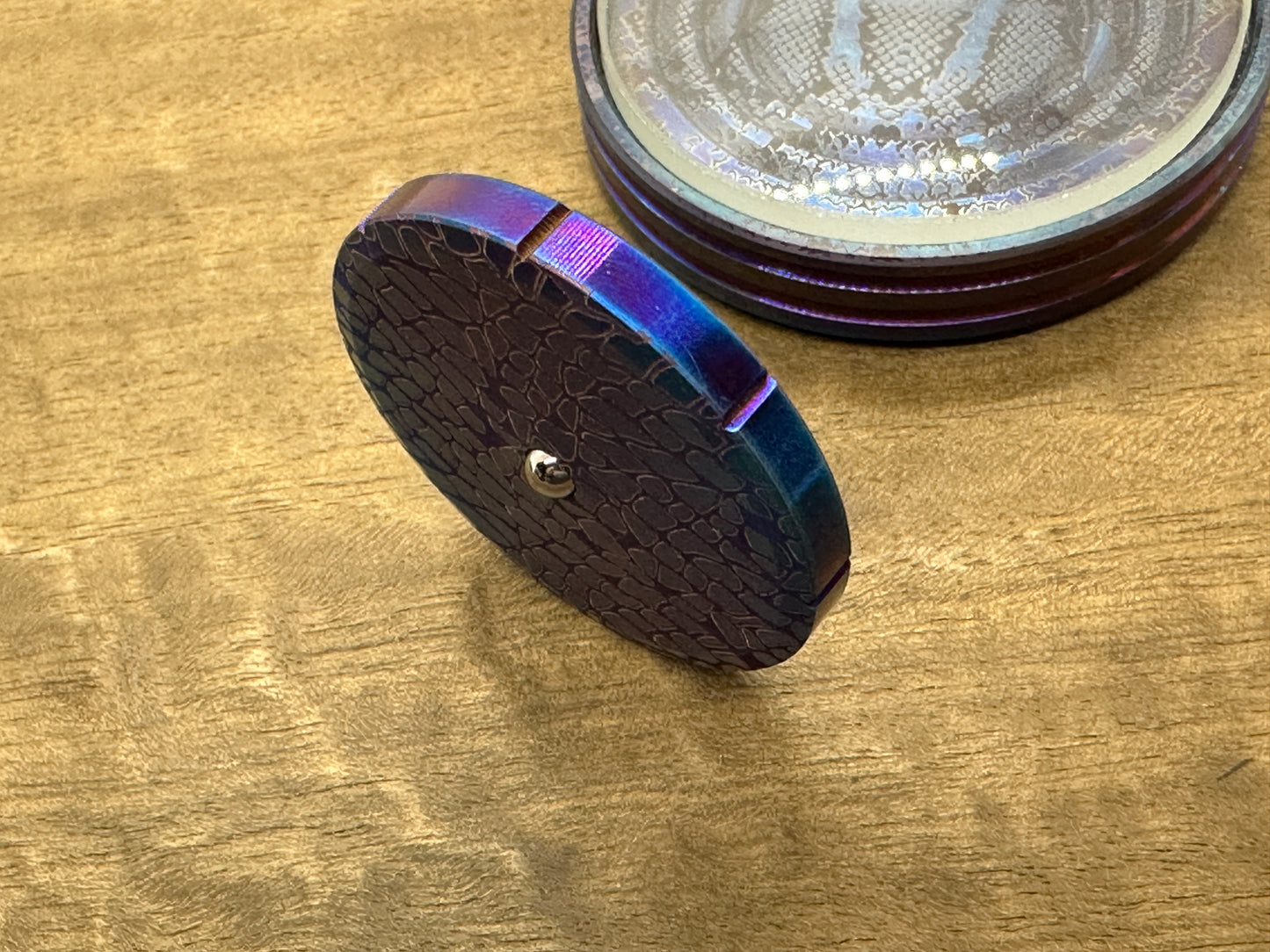 NEBULA Flamed Titanium Spinning Worry Coin Spinning Top