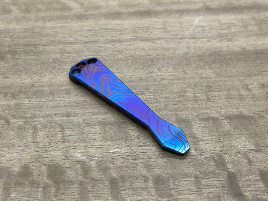 TOPO Flamed Dmd Titanium CLIP for most Spyderco models