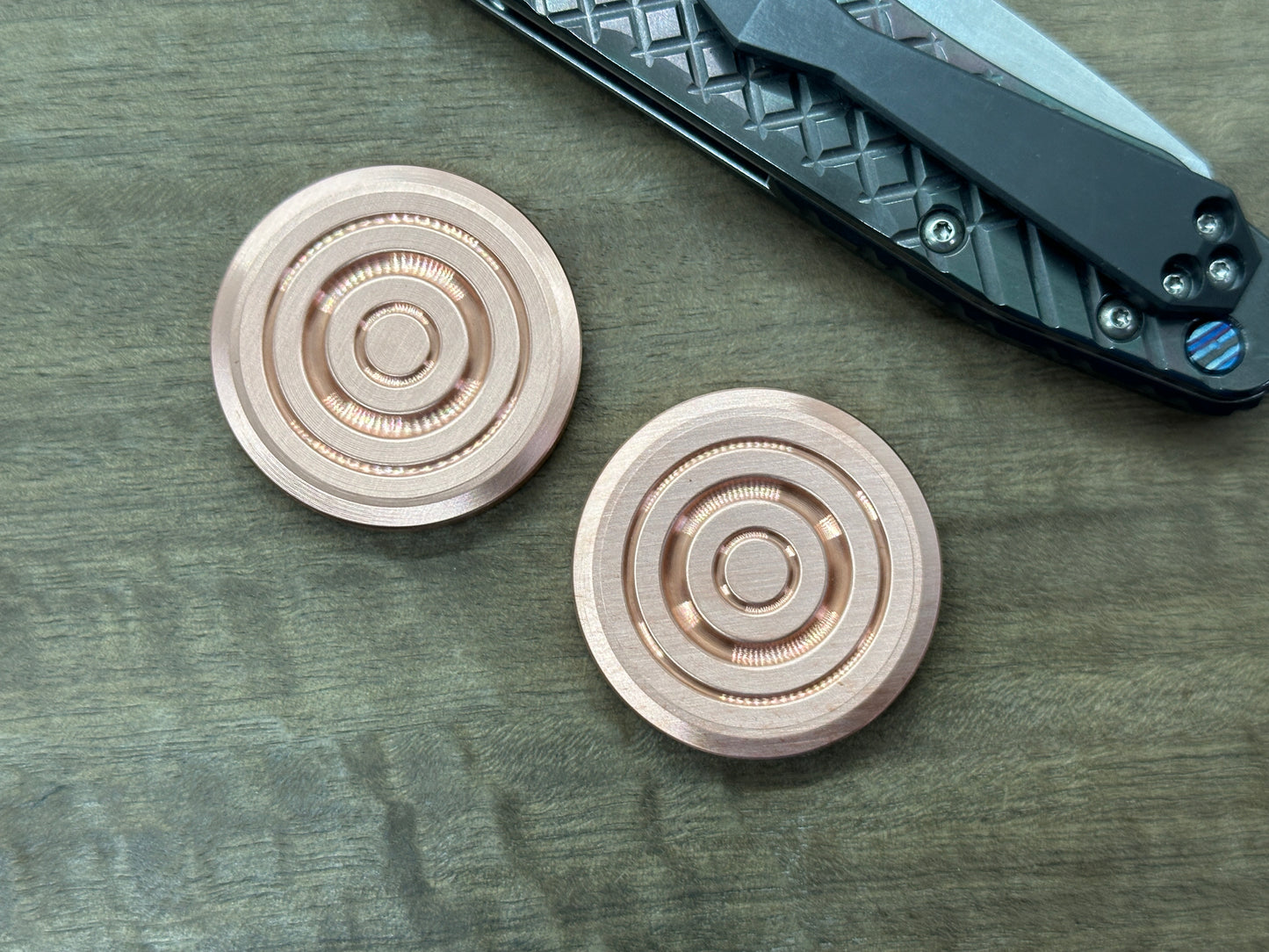 ORBITER Brushed Copper Haptic Coins Fidget