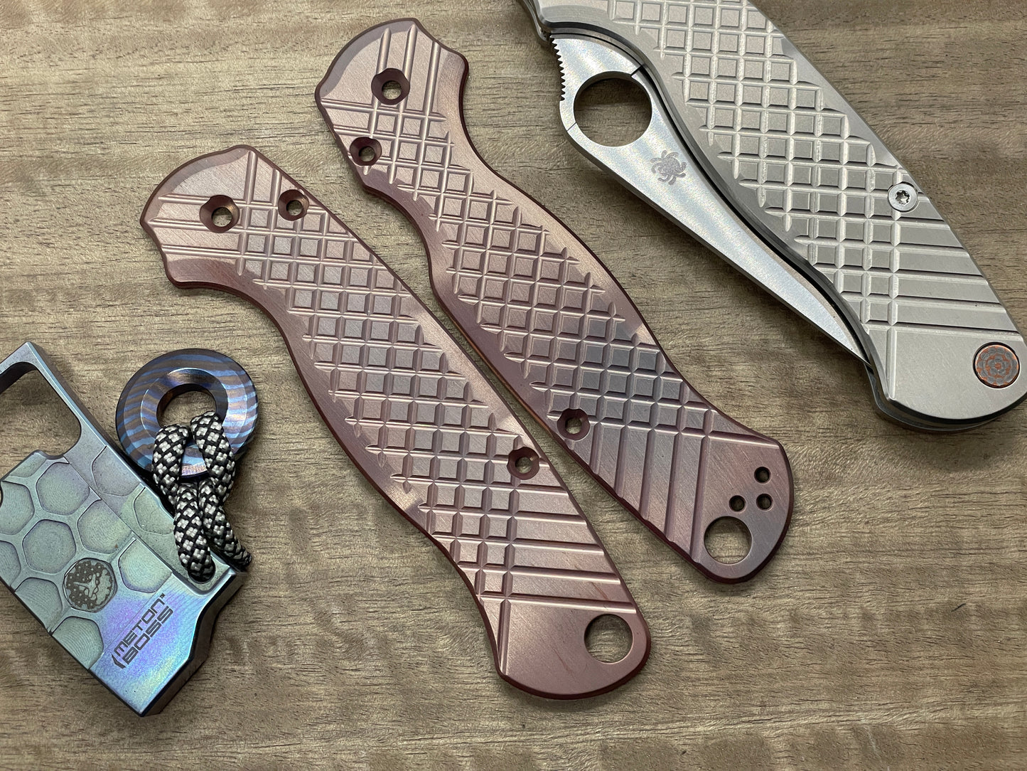 FRAG milled Dark Copper Scales for Spyderco Paramilitary 2 PM2