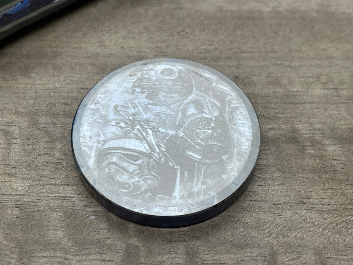 4 Sizes Flamed STAR WARS engraved Stainless Steel Worry Coin