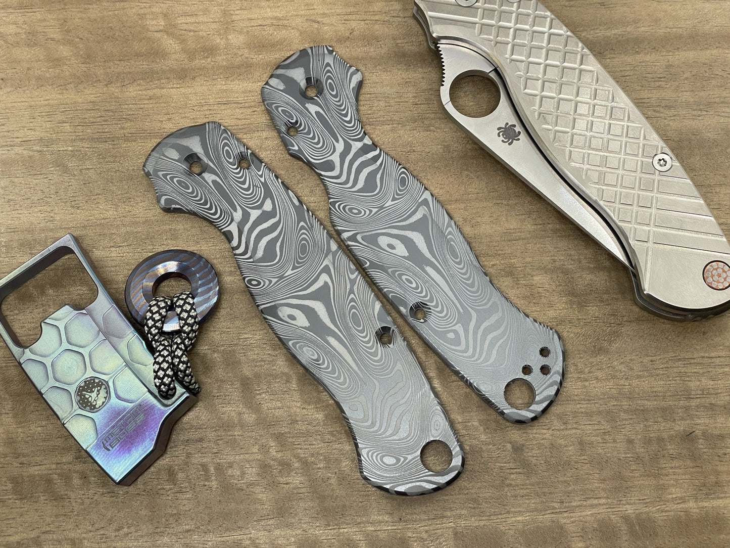 Dama FISH Zirconium scales for Spyderco Paramilitary 2 PM2