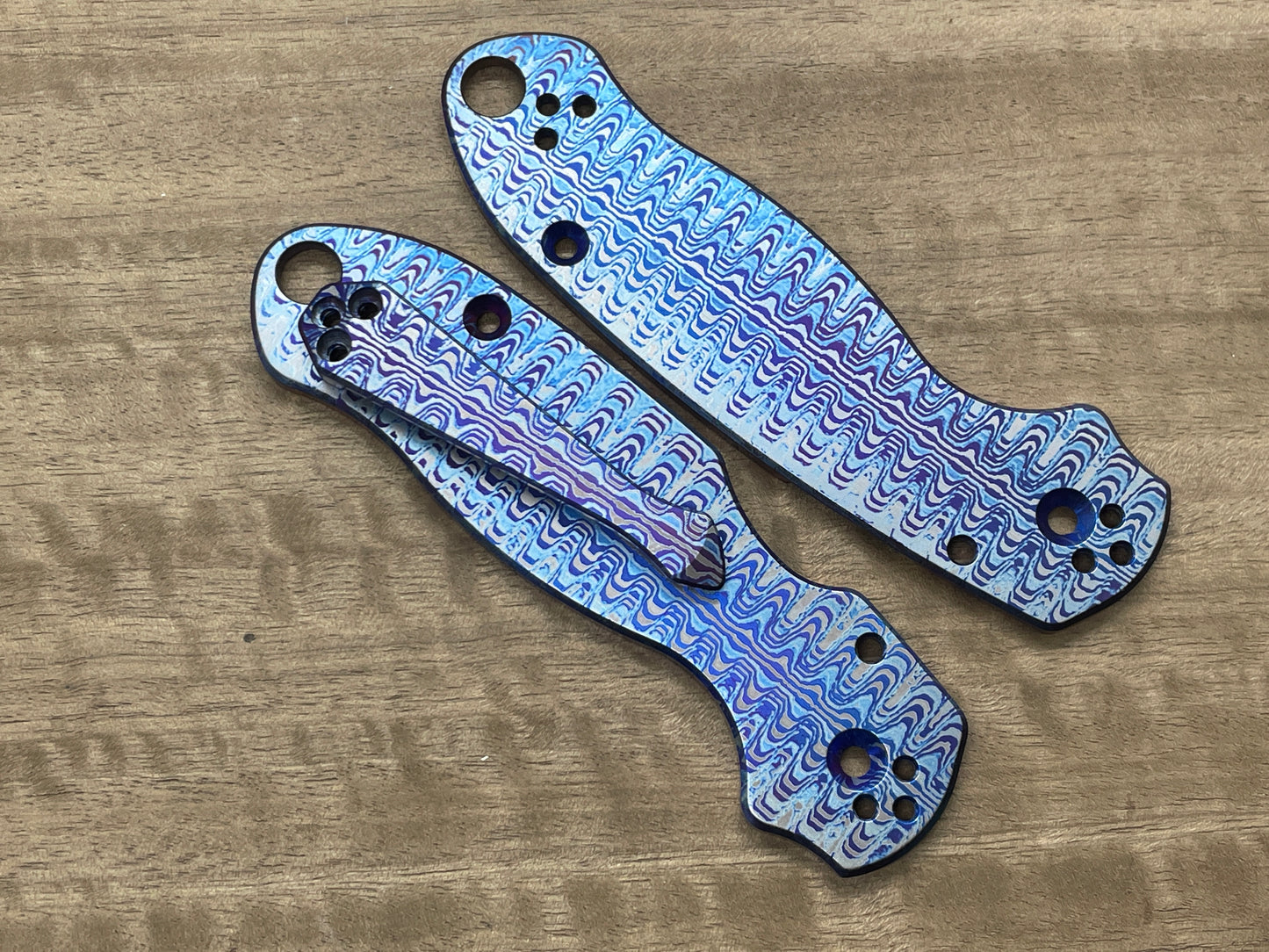 RIPPLE Flamed Spidy Titanium CLIP for most Spyderco models