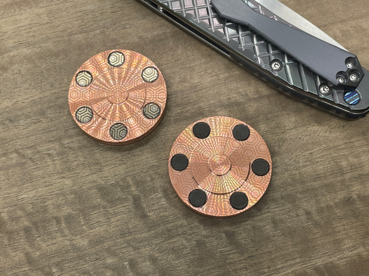 The OWL Copper CLICKY HAPTIC Coins Fidget