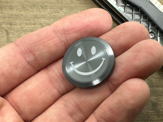 4 sizes SMILEY-SAD (Yes-No decision maker) Black Zirconium Worry Coin