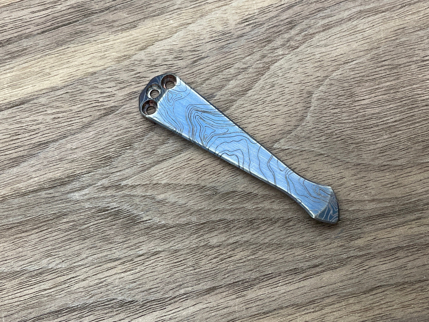 TOPO Blue Ano Brushed SPIDY Titanium CLIP for most Benchmade models