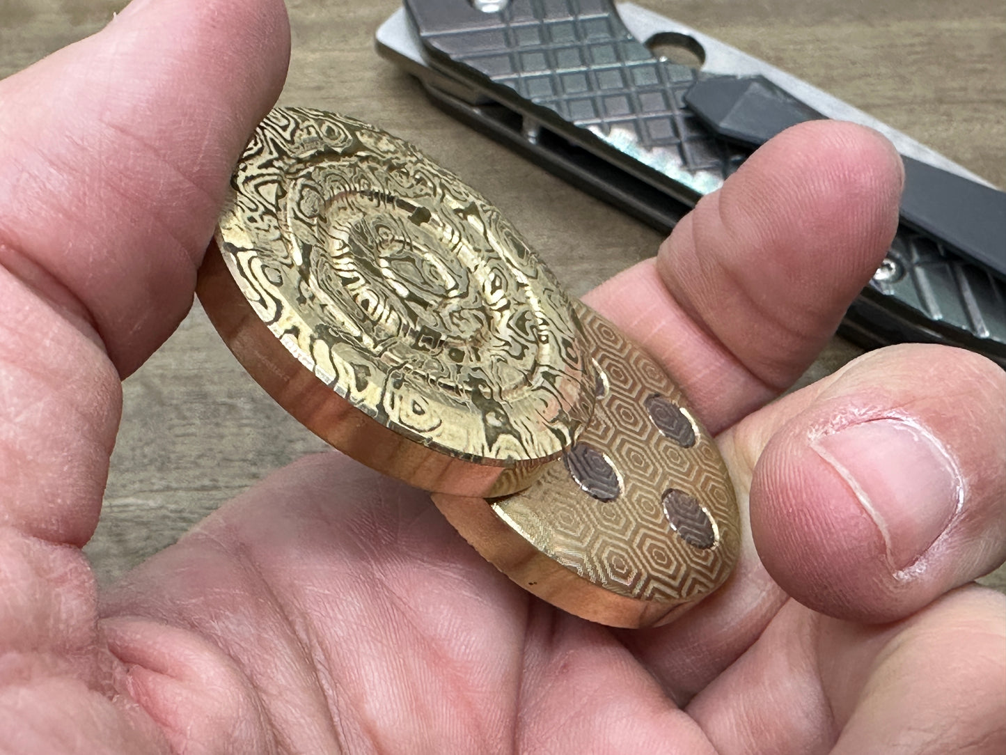 ALIEN Polished ORBITER HAPTIC Coins Brass Parallel position Magnets Haptic Coins