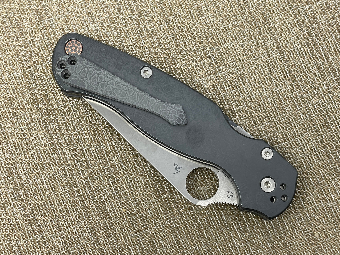 Black Zirconium REPTILIAN Spidy CLIP for most Spyderco models