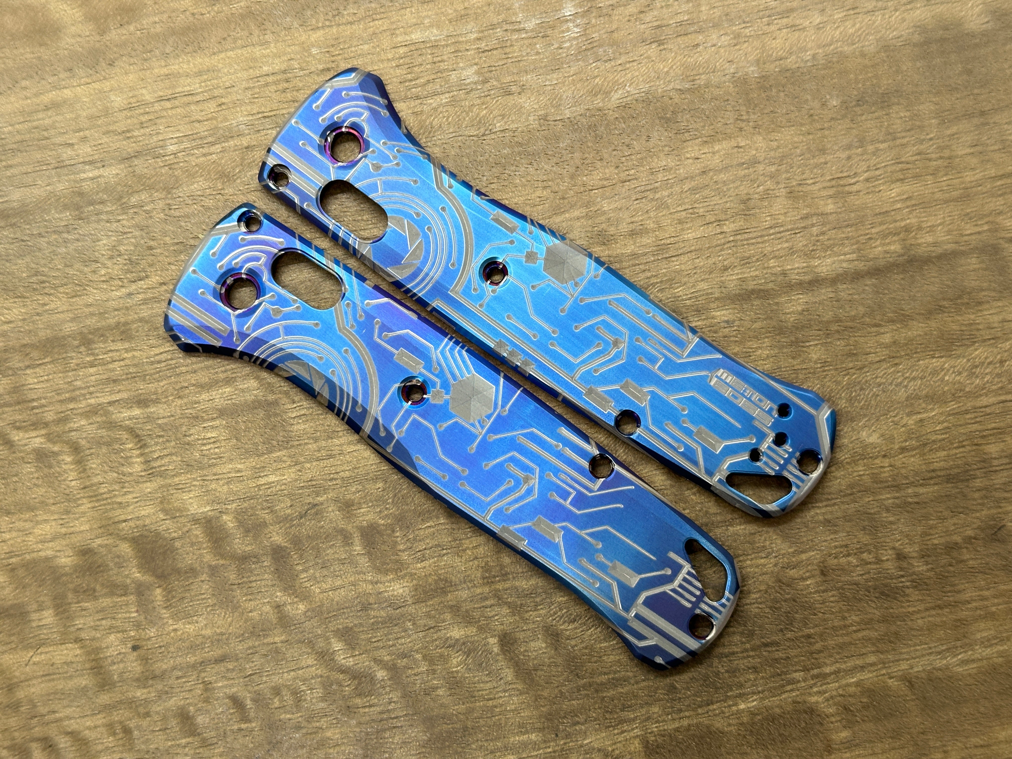 BESKAR Mandalorian engraved Brass Scales for Benchmade Bugout buy 535 Folding Knife scales Pocket knife Handles EDC MetonBoss Every Day Carry