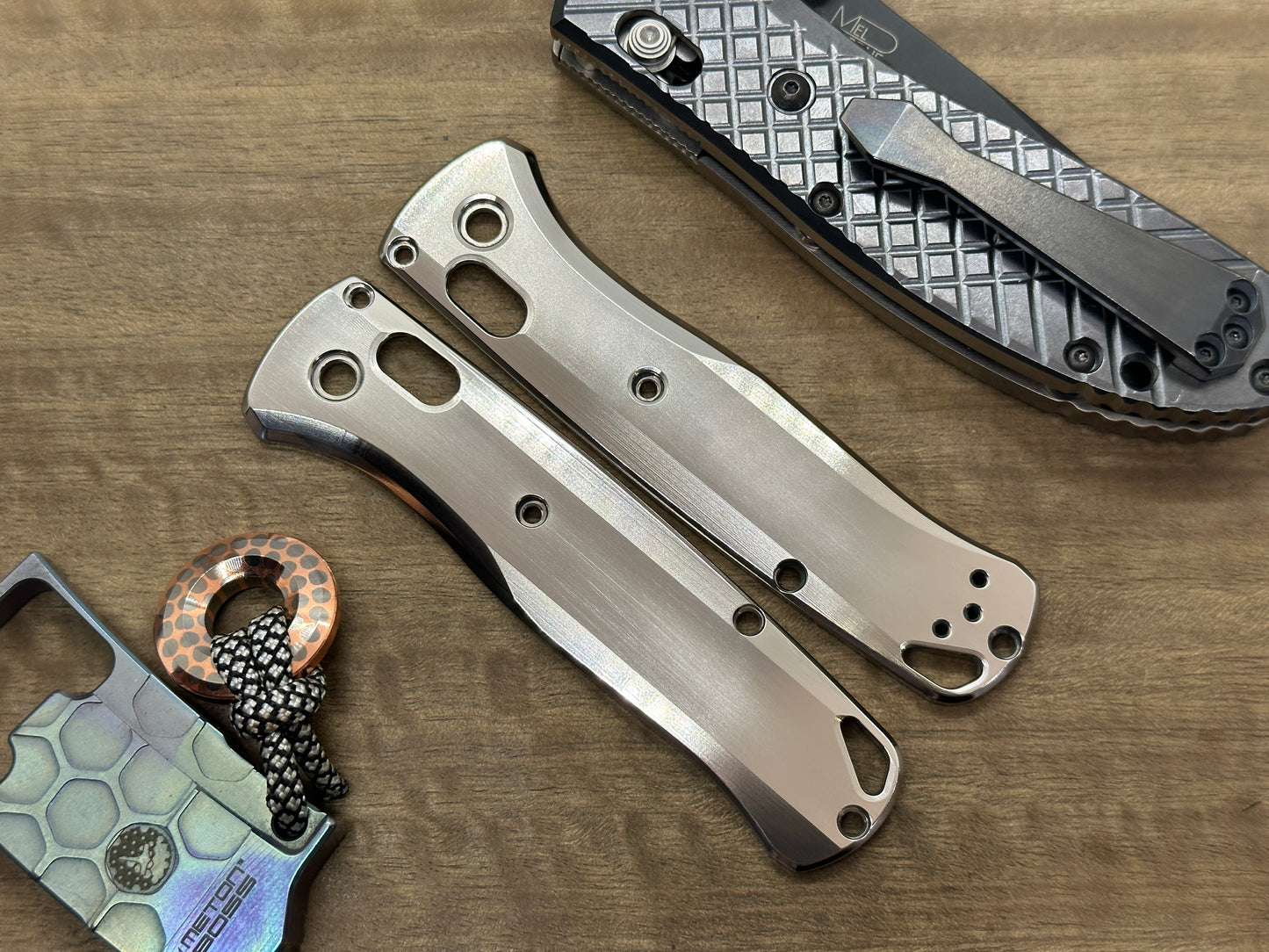 POLISHED Titanium Scales for Benchmade Bugout 535