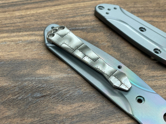 RIVETED Airplane engraved Dmd Titanium CLIP for most Benchmade models