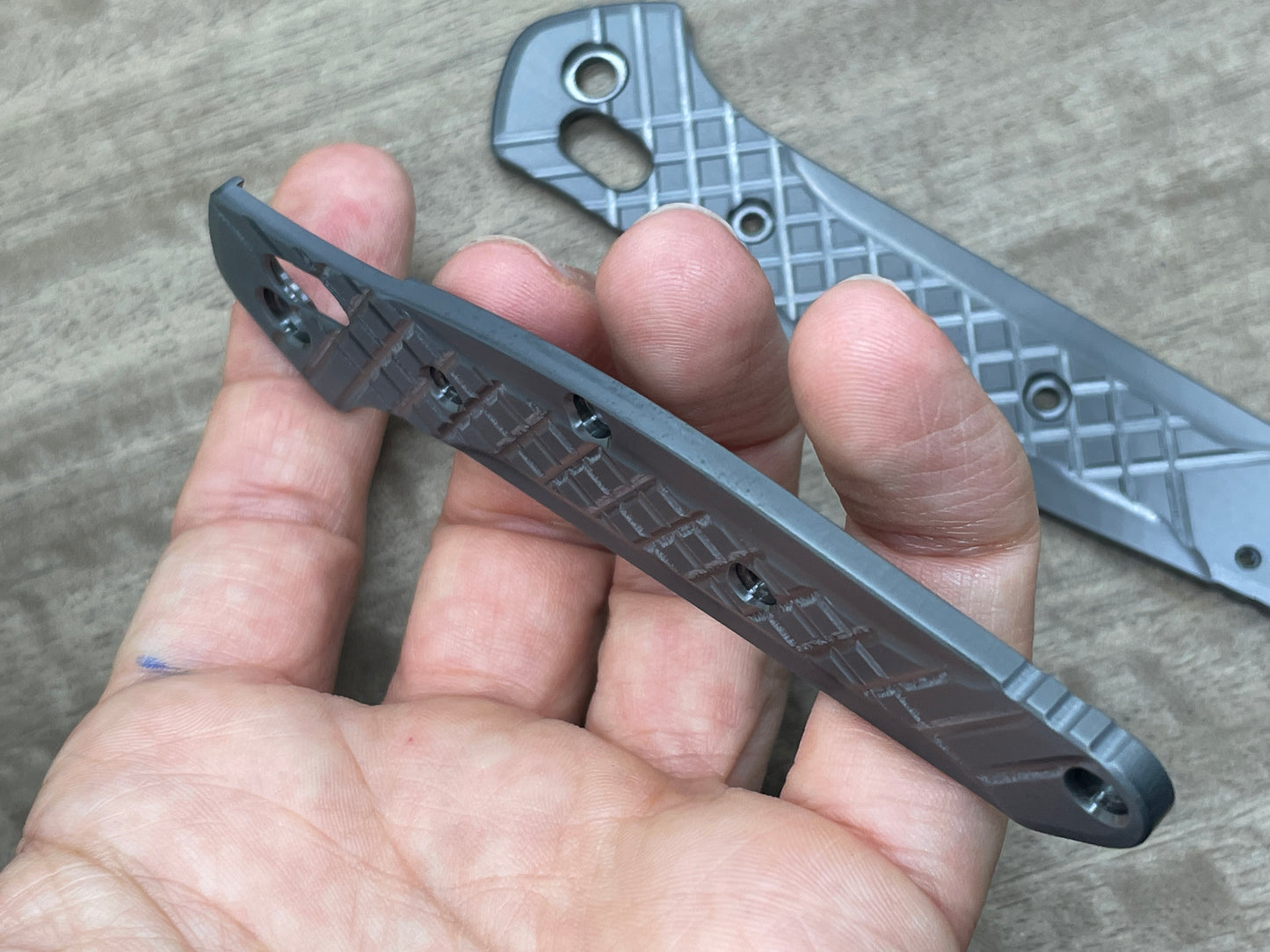 FRAG milled Brushed Zirconium Scales for Benchmade 940 Osborne