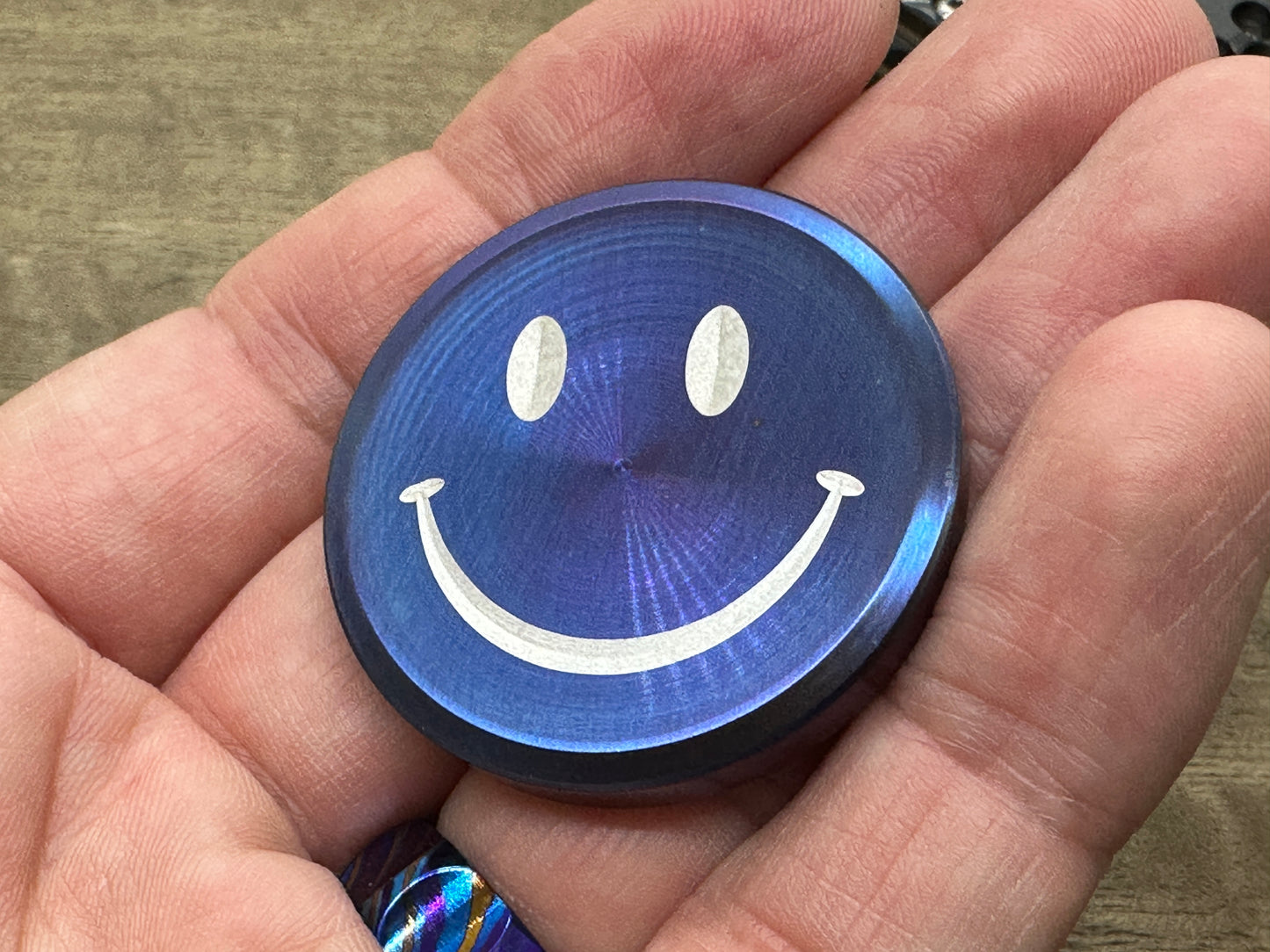 4 Sizes Smiley - Sad (Yes-No decision maker) Flamed Stainless Steel Worry Coin