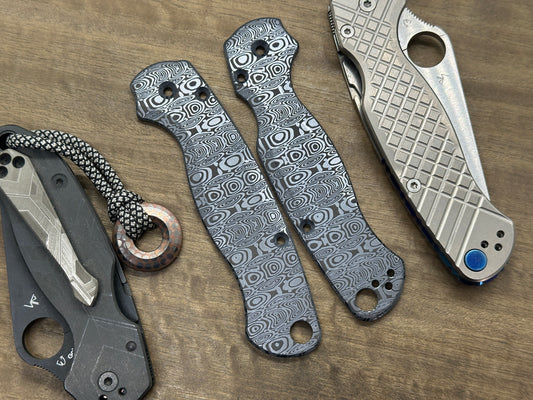 Dama LADDER Black Titanium scales for Spyderco Paramilitary 2 PM2