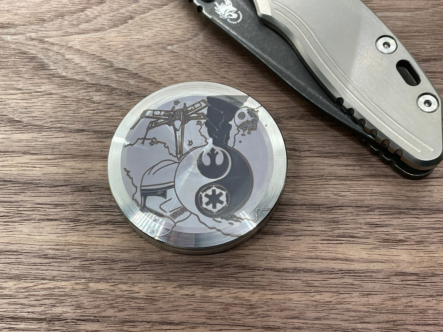 4 Sizes STAR WARS engraved Stainless Steel Worry Coin