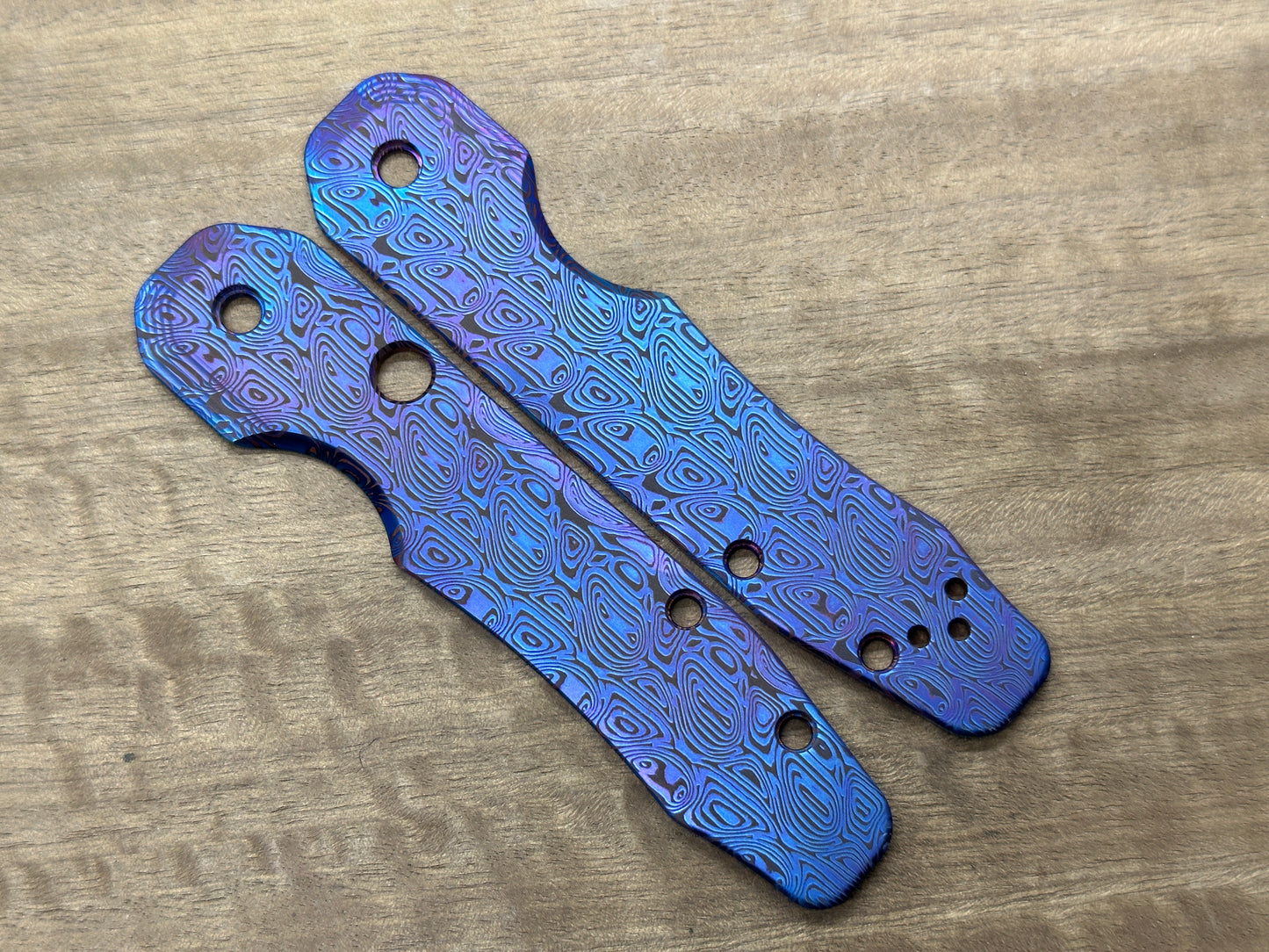 Dama AEGR Flamed Titanium Scales for Spyderco SMOCK