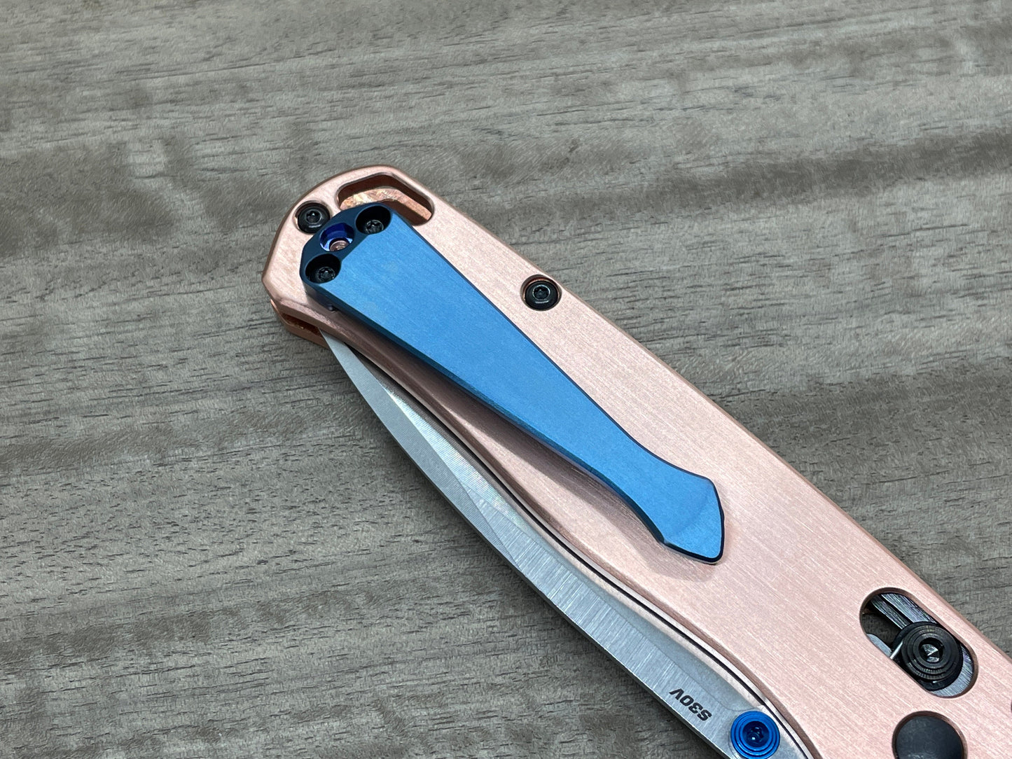 BLUE ano SPIDY Titanium CLIP for most Benchmade models