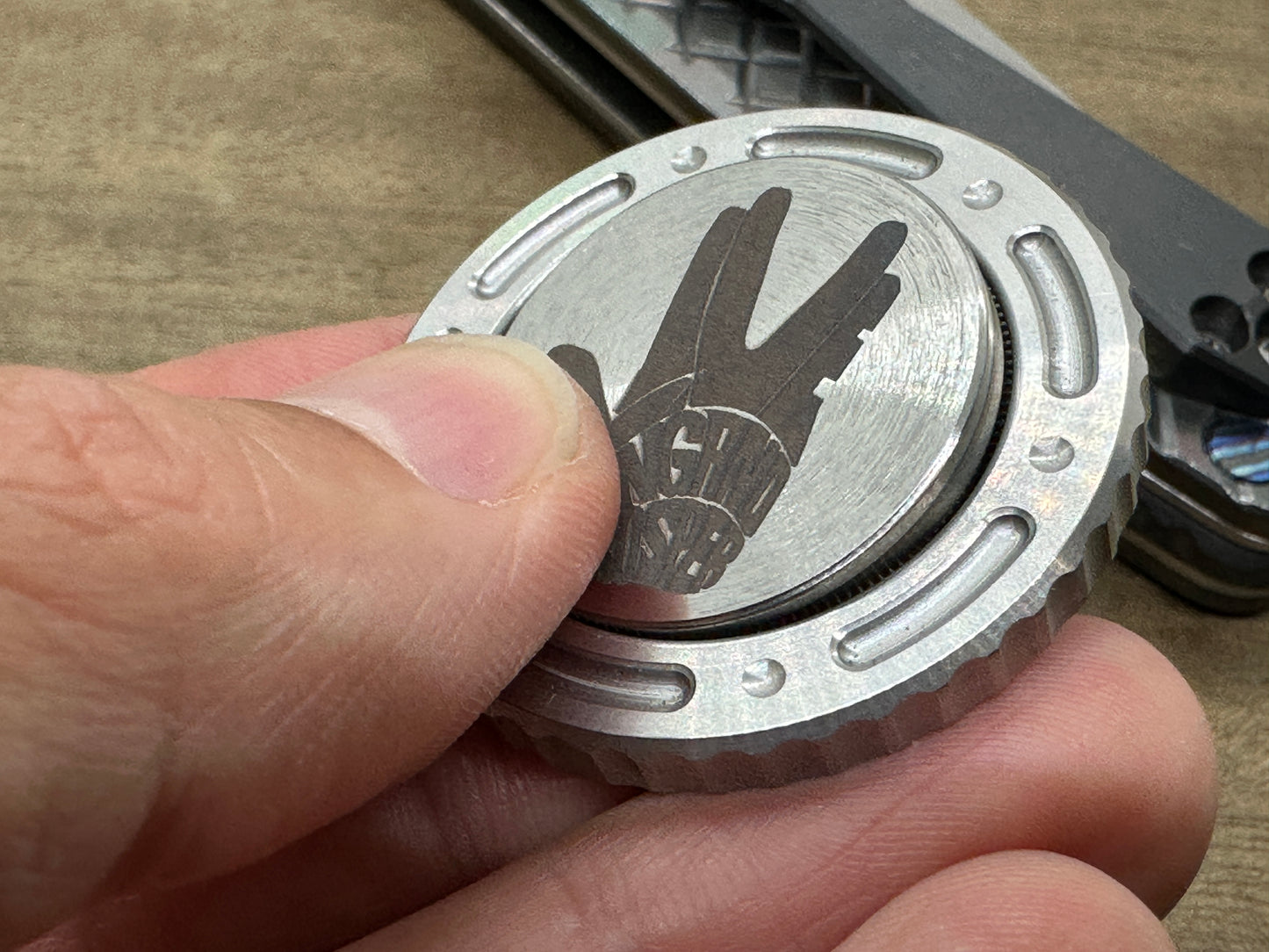 LIVE LONG and PROSPER Tungsten Coin for Billetspin Gambit