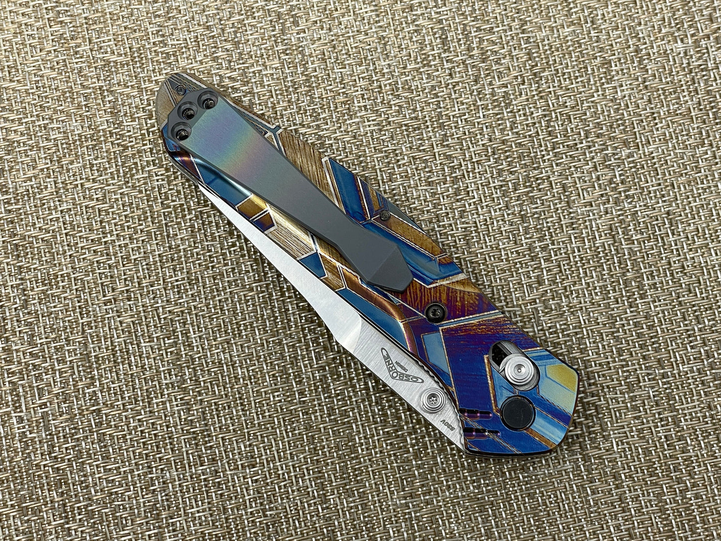 Black Rainbow flamed Zirconium Dmd CLIP for most Benchmade models