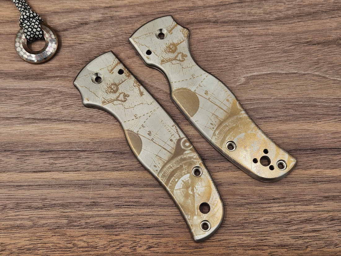 CLR Spyderco Shaman<br>Titanium Standard Pirate Light Bronze Anodized